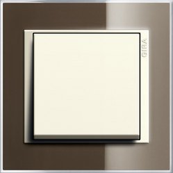 Touch switch, Gira Event Clear, brown/cream white glossy